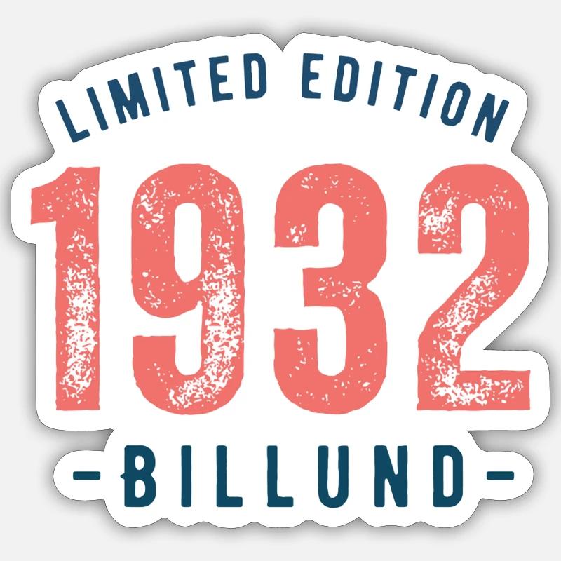 1932 - Sticker Größe S (10 x 10 cm) - Mattweiß