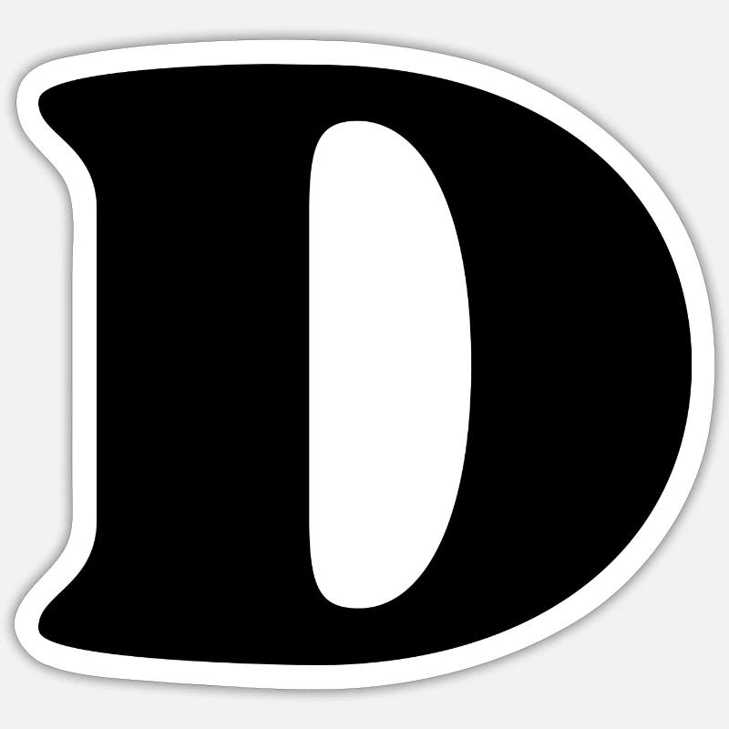 Buchstabe d - Sticker Größe S (10 x 10 cm) - Mattweiß