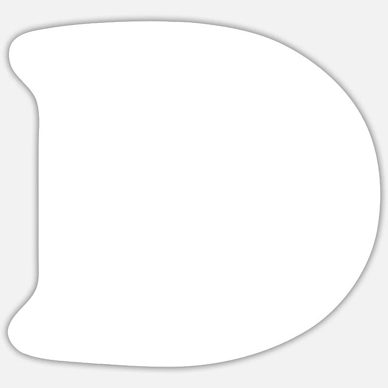 Lettre d - Sticker taille S (10 x 10 cm) - blanc mat