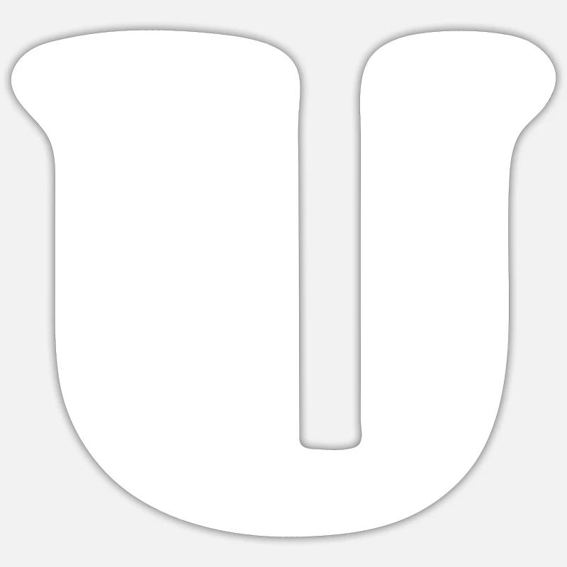 Buchstabe u Sticker Größe S (10 x 10 cm)