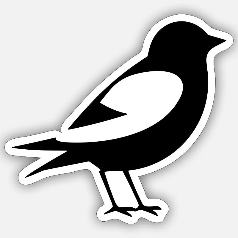 Vögelchen Sticker Größe S (10 x 10 cm)