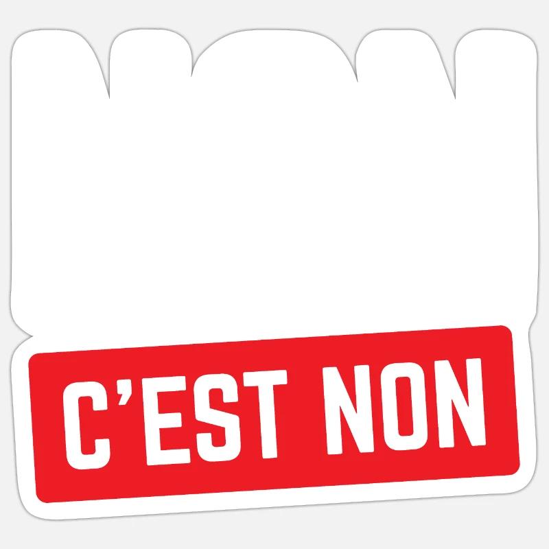 No, no. - Sticker size S (10 x 10 cm) - white matte