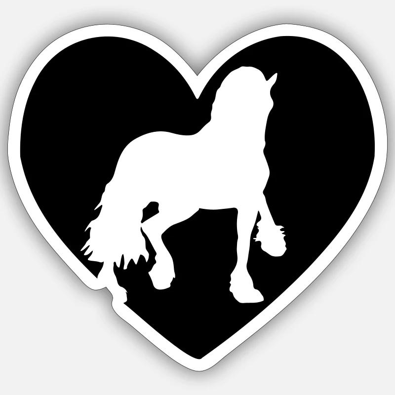 FriesenHerz B - Sticker size S (10 x 10 cm) - white matte