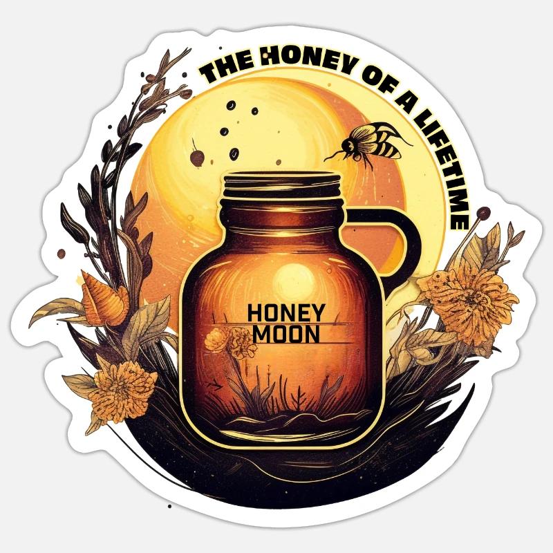 Der Honig Ihres Lebens. - Sticker Größe S (10 x 10 cm) - Mattweiß