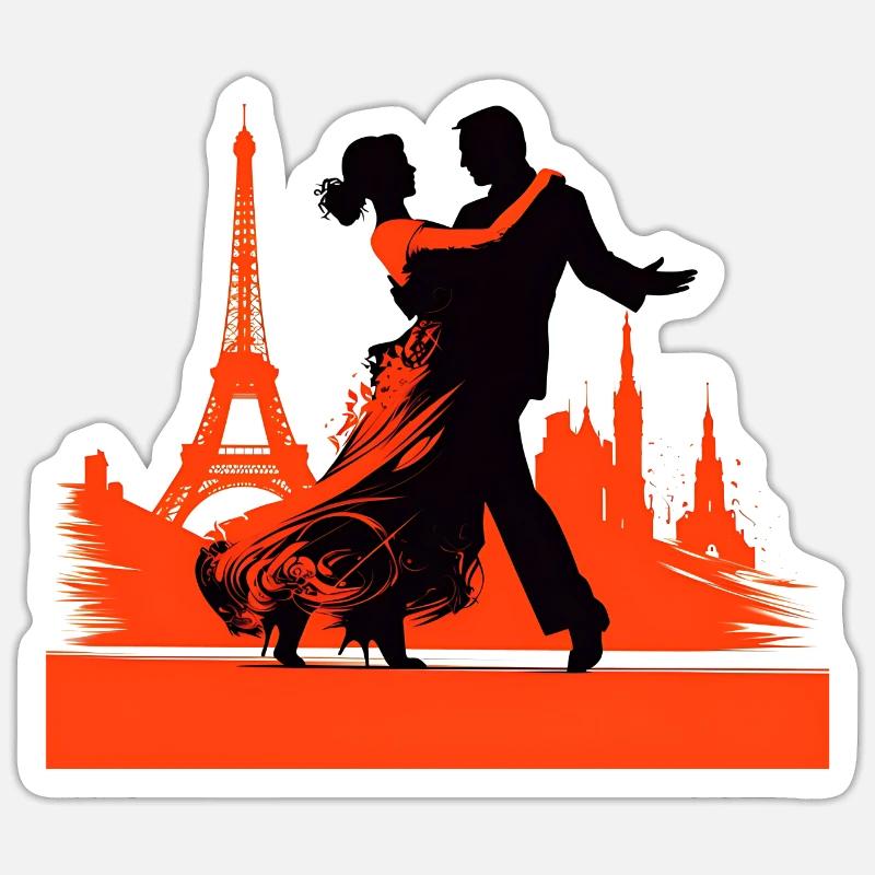 Tango is a popular dance Sticker size S (10 x 10 cm)