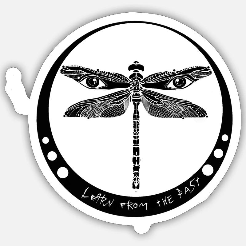Learn from the Past Firefly - Sticker Größe S (10 x 10 cm) - Mattweiß
