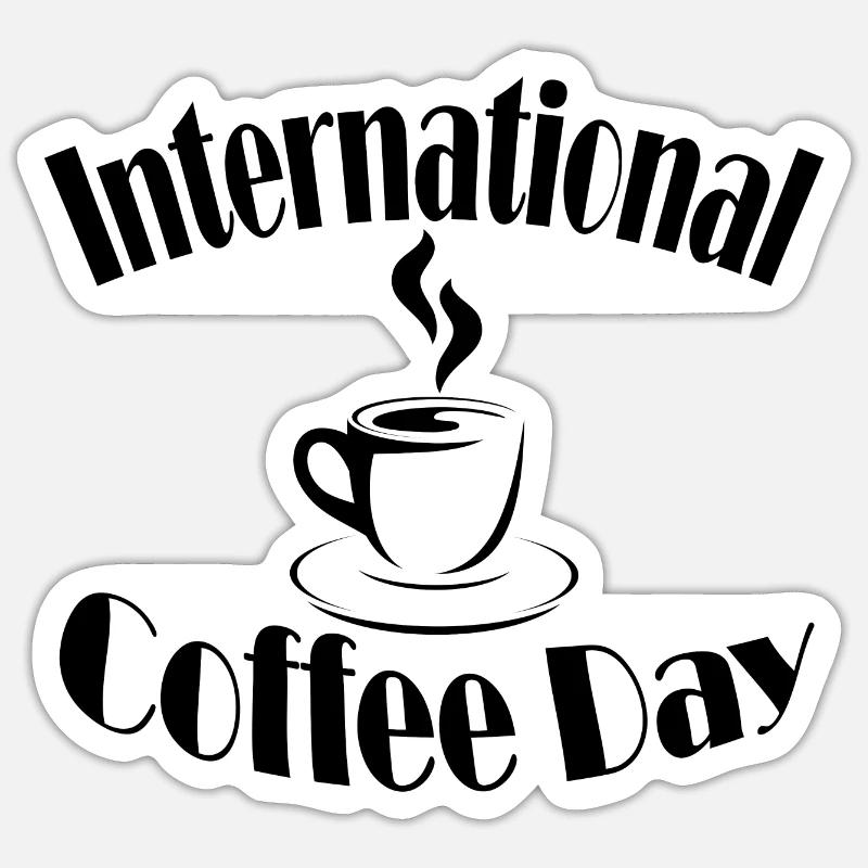 Coffee Day - Sticker size S (10 x 10 cm) - white matte