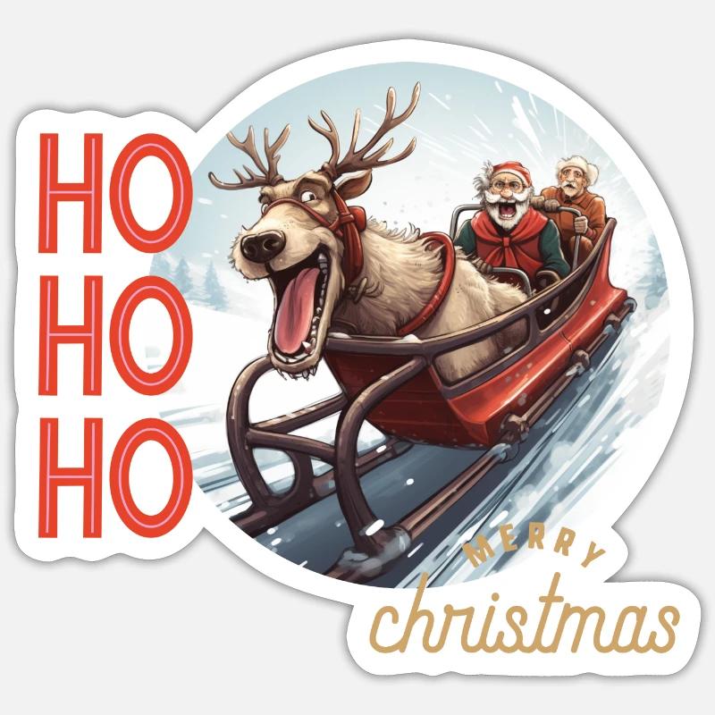 Joyeux Noël - Sticker taille S (10 x 10 cm) - blanc mat