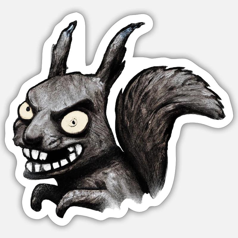 Evil Squirrel Sticker size S (10 x 10 cm)