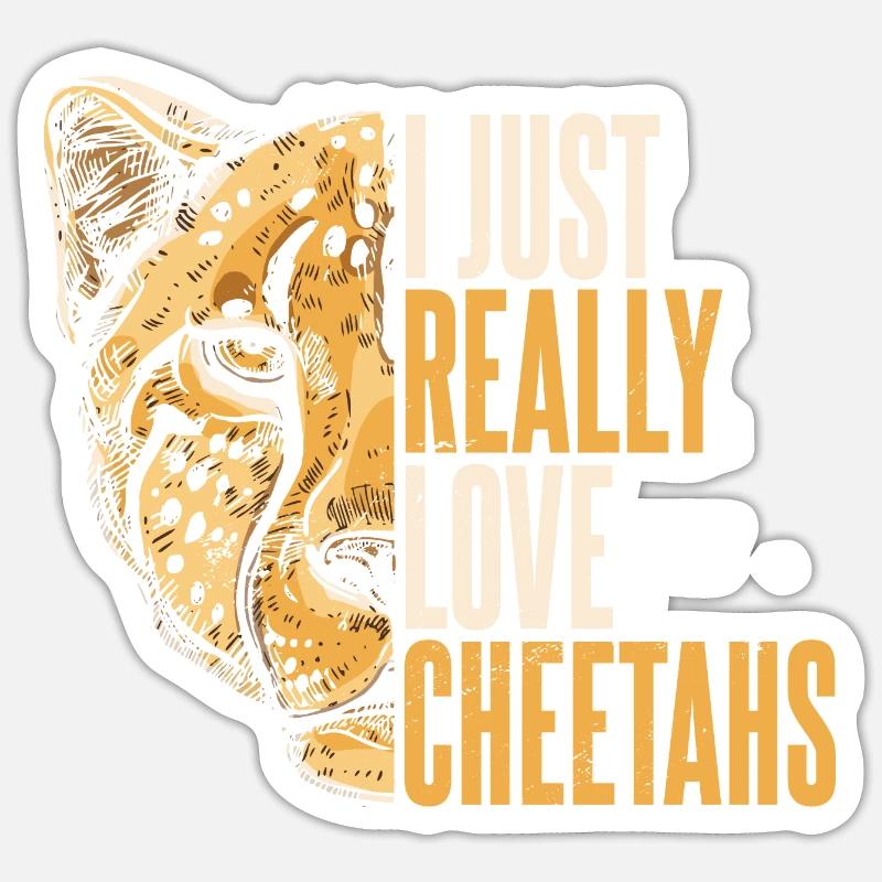 Cheetah Face - Sticker size S (10 x 10 cm) - white matte