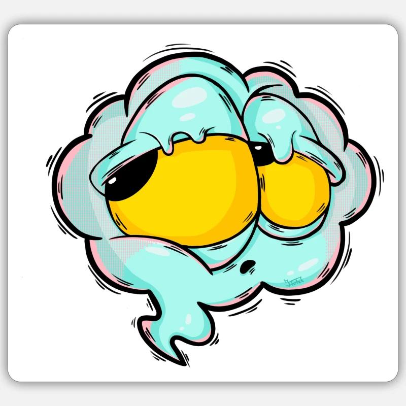 Sprechblase - Sticker Größe S (10 x 10 cm) - Mattweiß