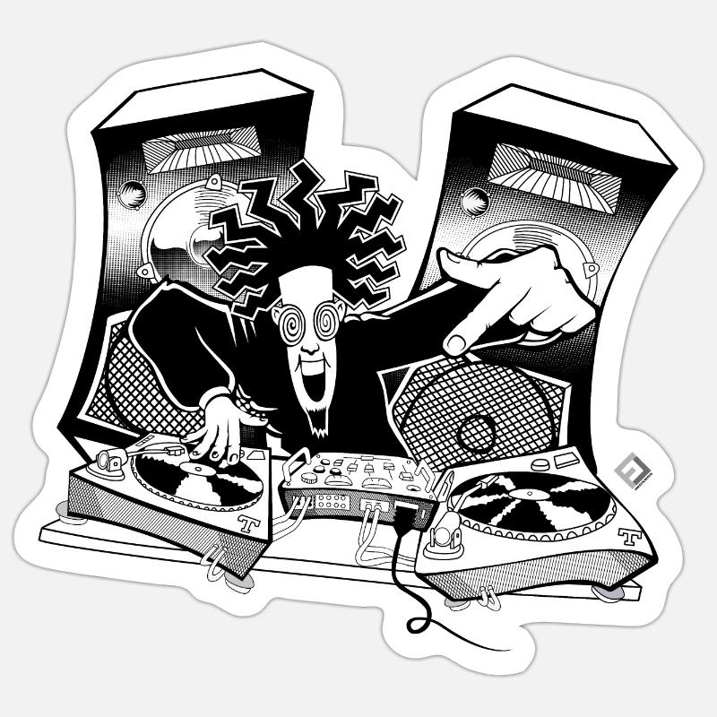 Rhythms & Chaos: The Kingdom of the Deejay Sticker size S (10 x 10 cm)