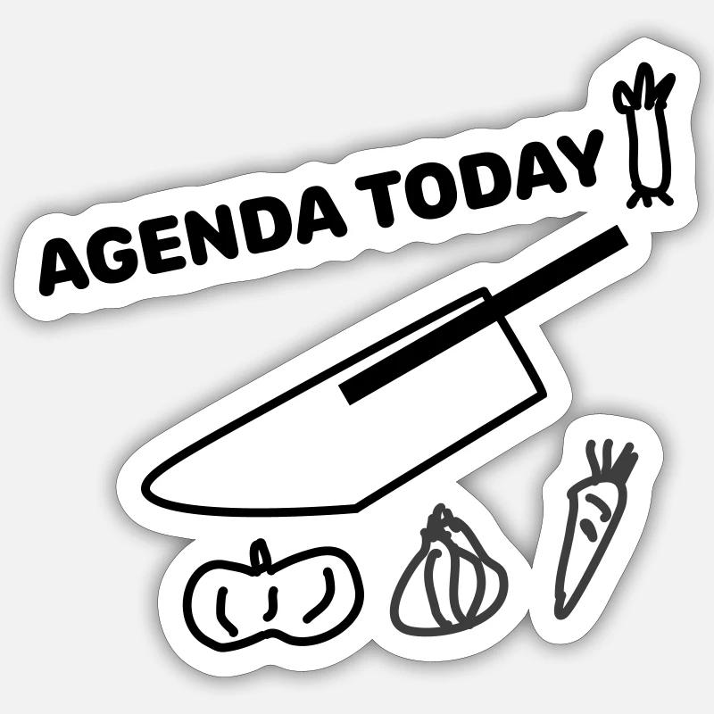 Agenda Today - Sticker size S (10 x 10 cm) - white matte