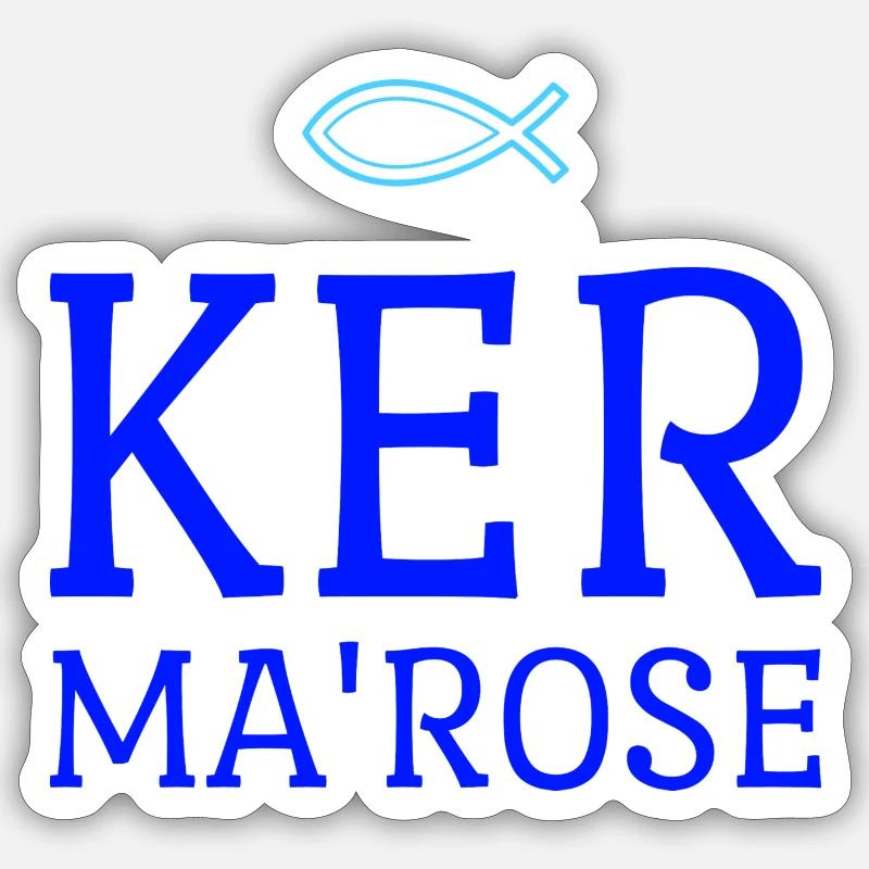 KER MA'ROSE - Sticker taille S (10 x 10 cm) - blanc mat
