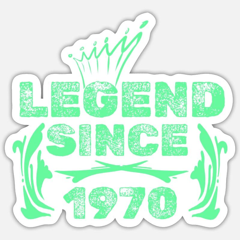 Geschenkidee 1970 - Sticker Größe S (10 x 10 cm) - Mattweiß
