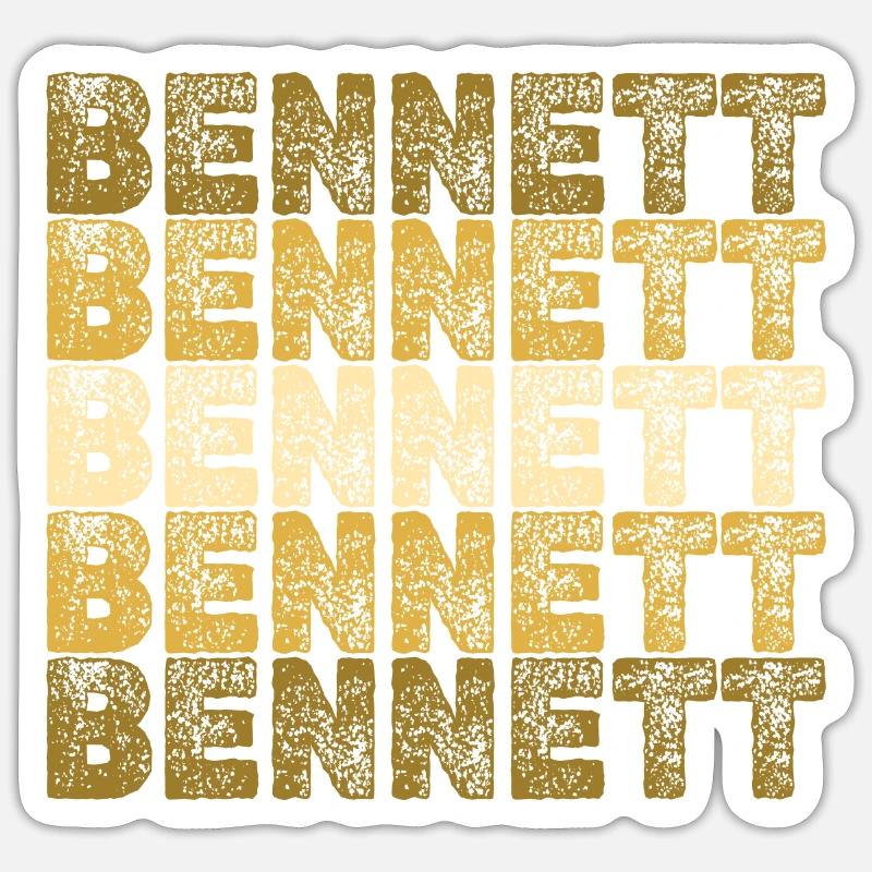 Bennett - Sticker taille S (10 x 10 cm) - blanc mat