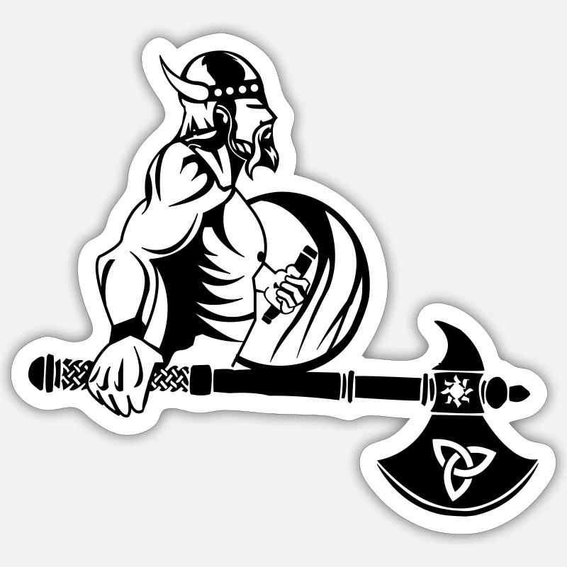 Viking Axe Sticker size S (10 x 10 cm)