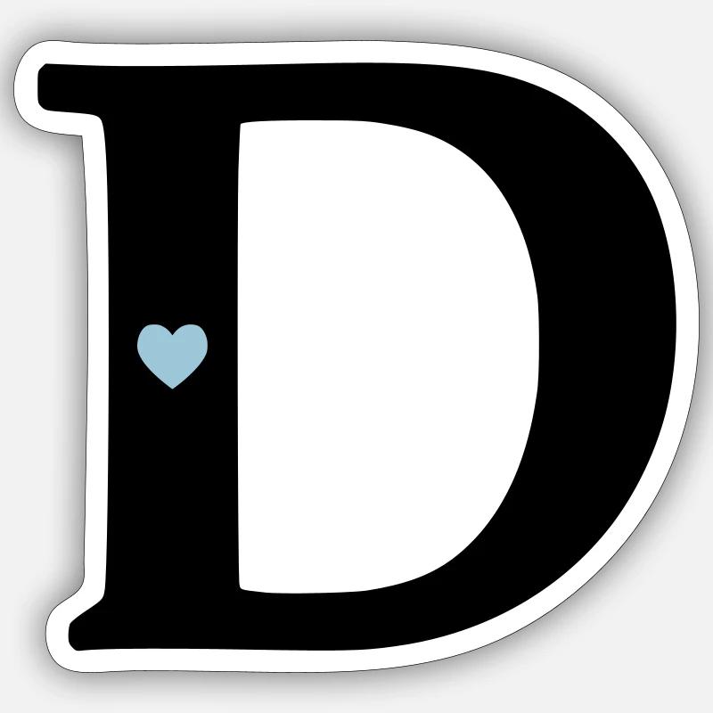 point d Lettre initiale Sticker taille S (10 x 10 cm)