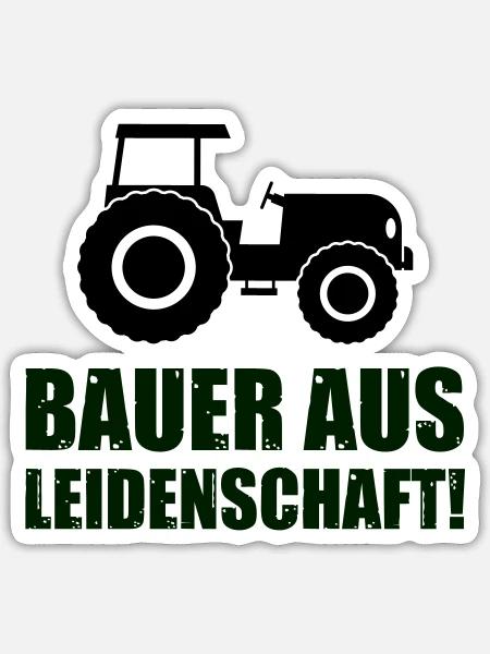 bauer aus leidenschaft - Sticker Größe S (10 x 10 cm) - Mattweiß