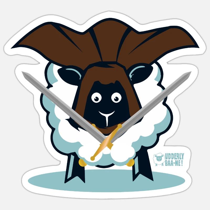 Schaf ein Krieger? Sticker Größe S (10 x 10 cm)