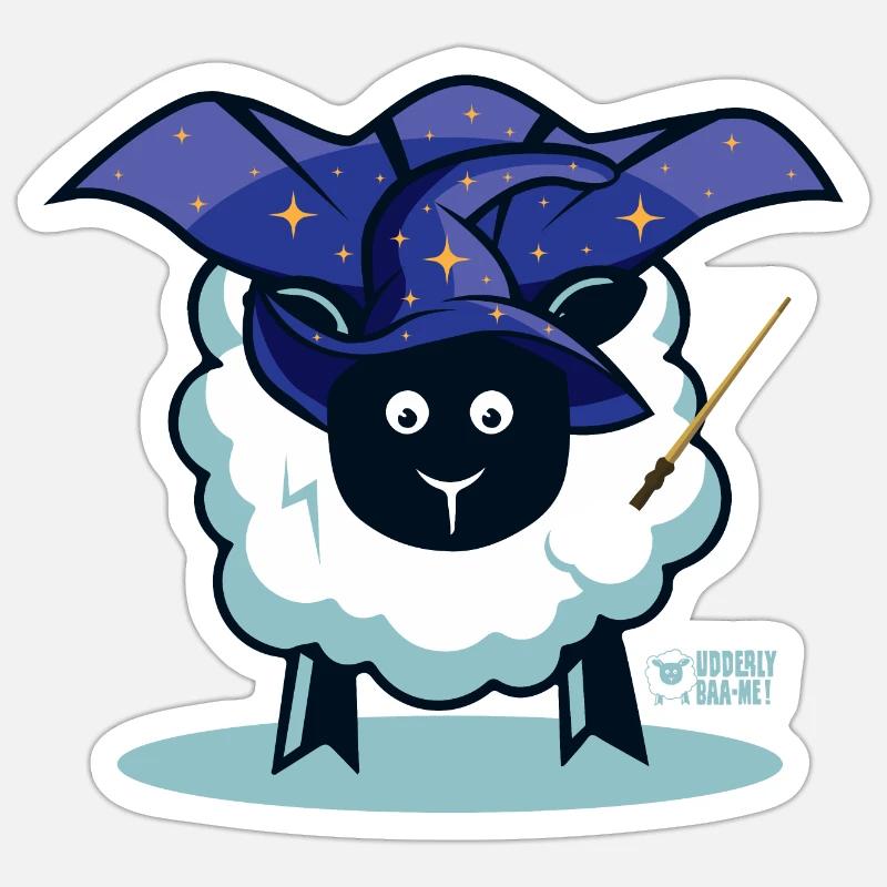 Ewe ein Zauberer? - Sticker Größe S (10 x 10 cm) - Mattweiß