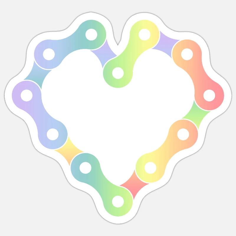 Bicycle chain - Sticker size S (10 x 10 cm) - white matte