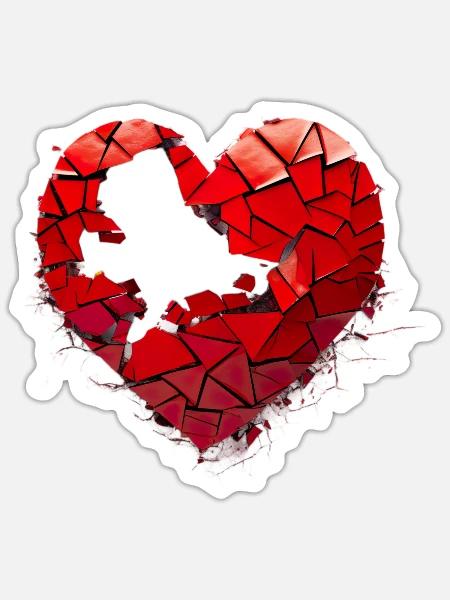 Valentinstag Herz Liebe Liebesbeweis Gefühle - Sticker Größe S (10 x 10 cm) - Mattweiß