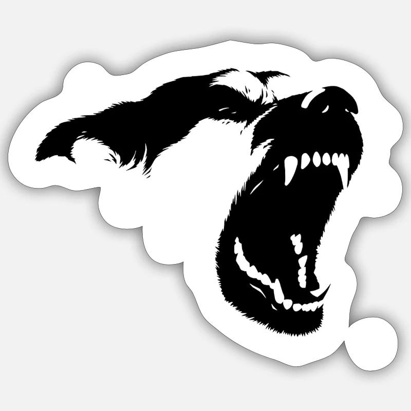 Barking dog Sticker size S (10 x 10 cm)