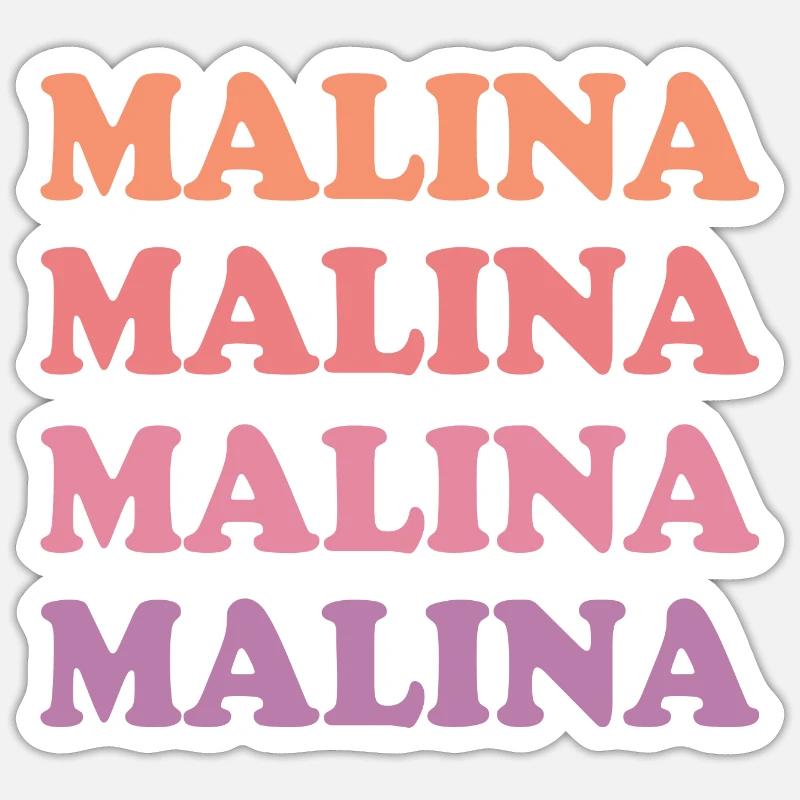 Cadeau pour Malina - Sticker taille S (10 x 10 cm) - blanc mat