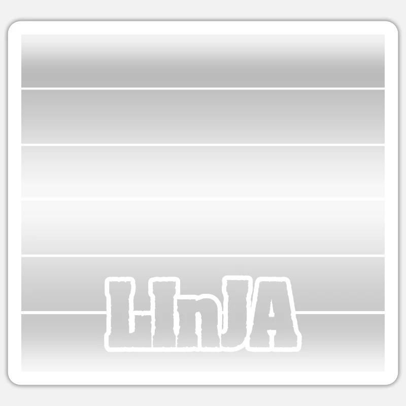 Fille Linja - Sticker taille S (10 x 10 cm) - blanc mat