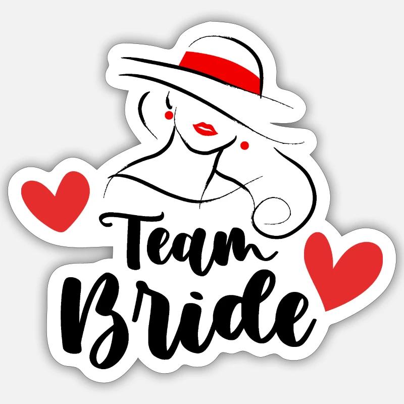 Bride Crew - Sticker Größe S (10 x 10 cm) - Mattweiß