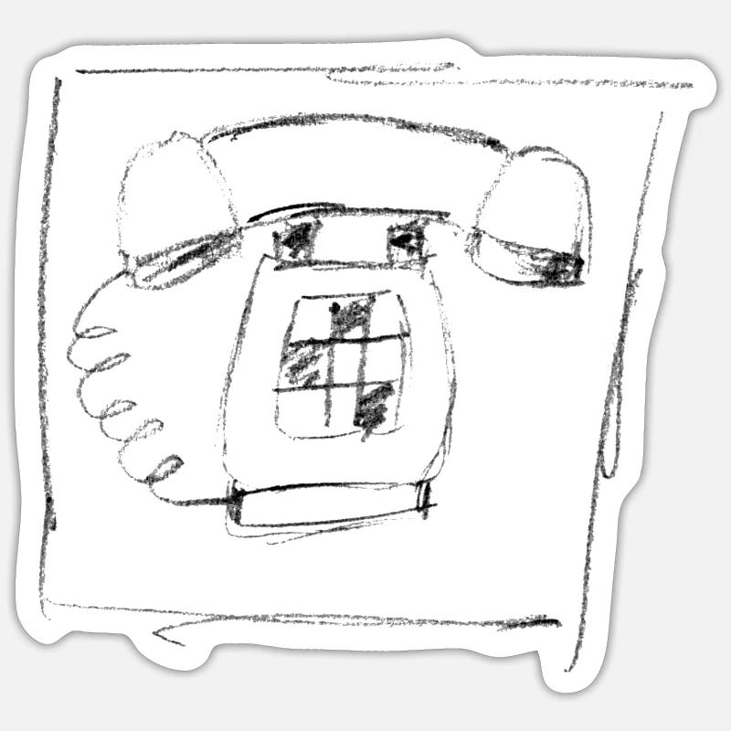 Phone for Bright - Sticker size S (10 x 10 cm) - white matte