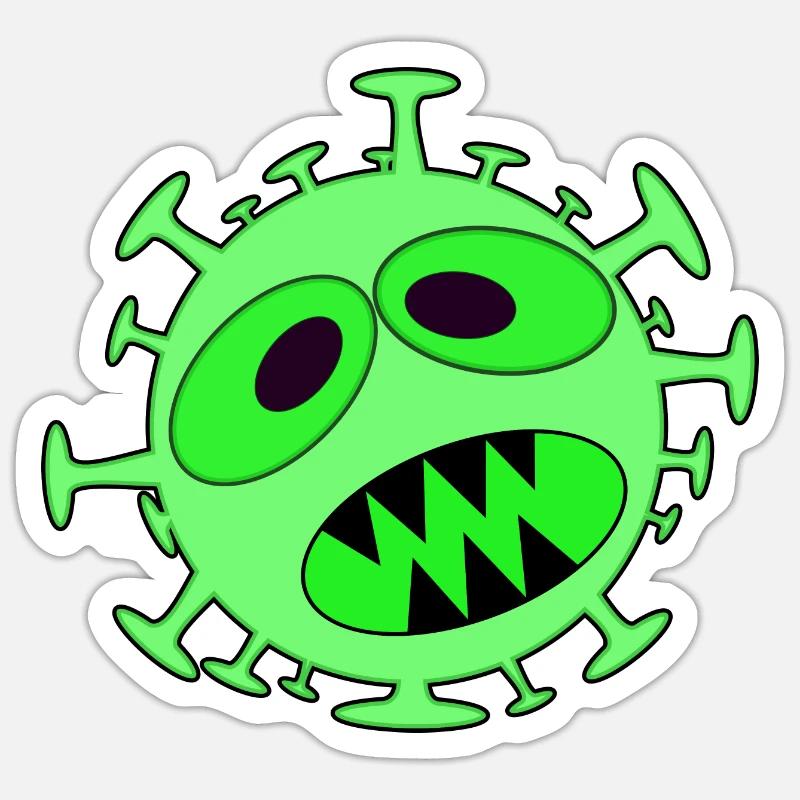 Virus - Sticker size S (10 x 10 cm) - white matte