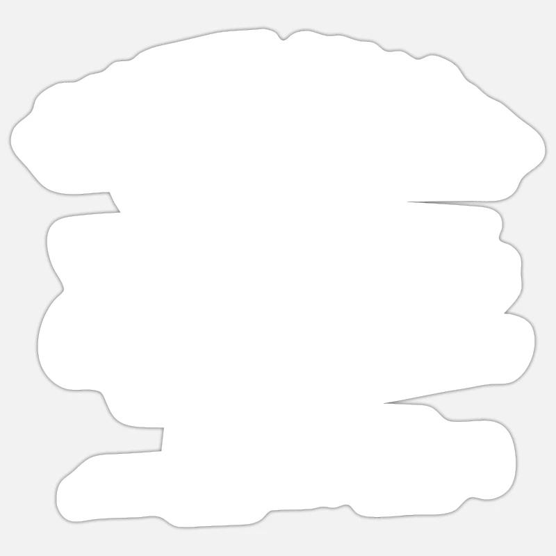Marseille Fun B - Sticker taille S (10 x 10 cm) - blanc mat
