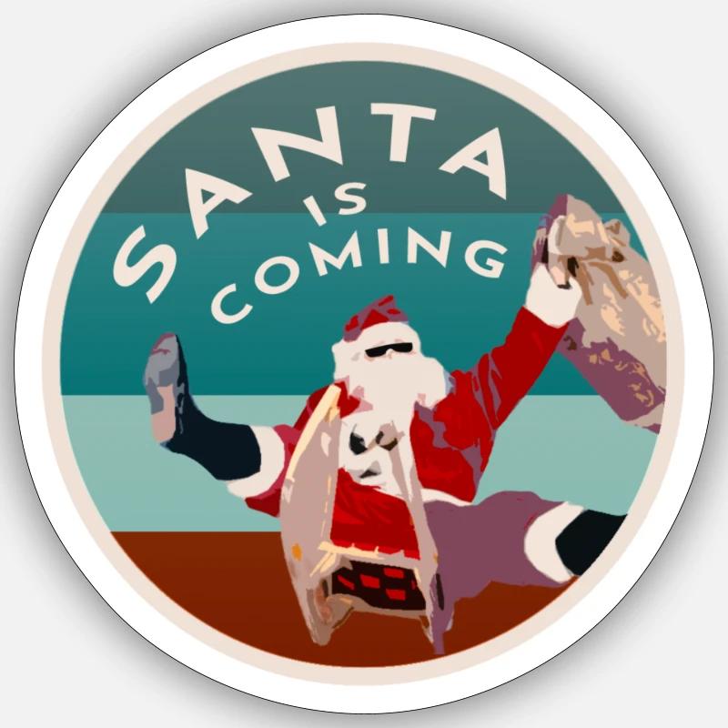 Noël - Sticker taille S (10 x 10 cm) - blanc mat