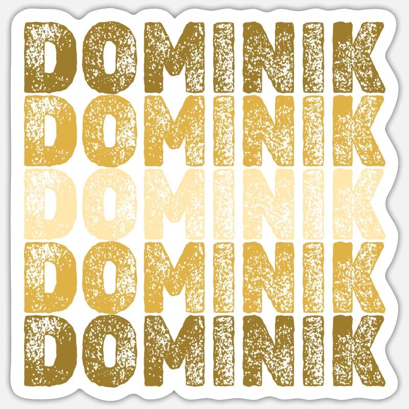 Dominik - Sticker size S (10 x 10 cm) - white matte