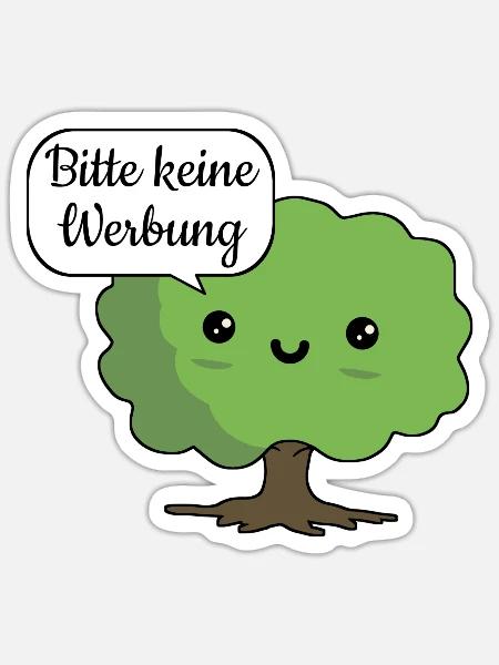 Keine Werbung Briefkasten Aufkleber Zeitung - Sticker Größe S (10 x 10 cm) - Mattweiß