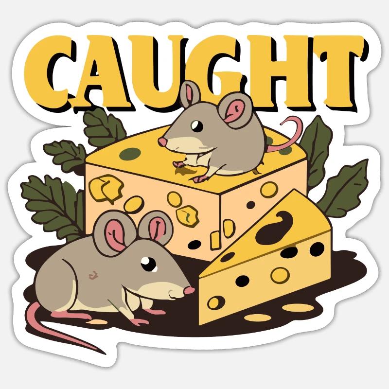 MOUSE - Sticker size S (10 x 10 cm) - white matte