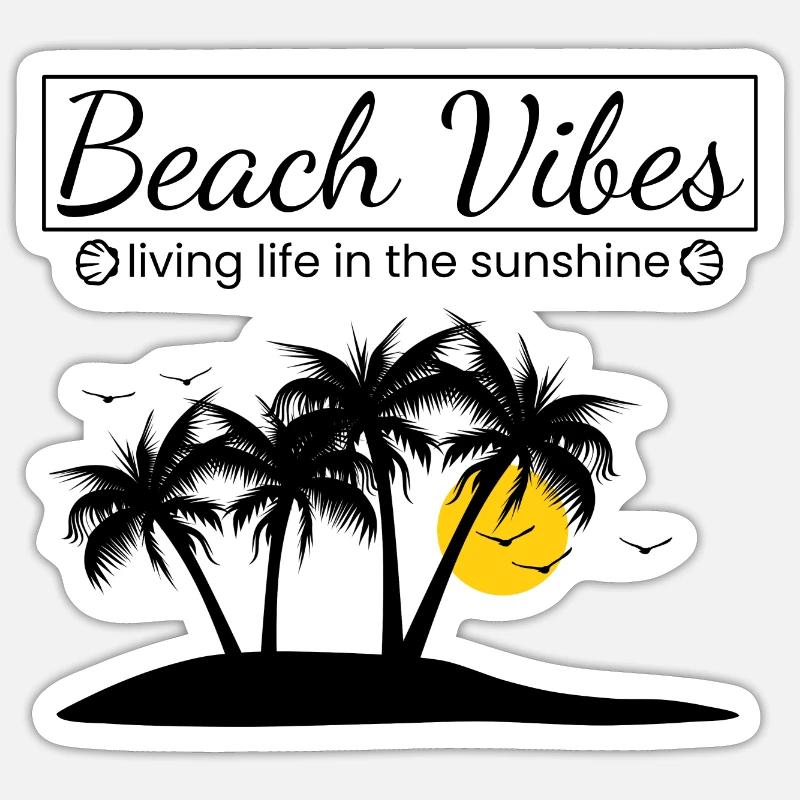 Beach Vibes Sticker size S (10 x 10 cm)
