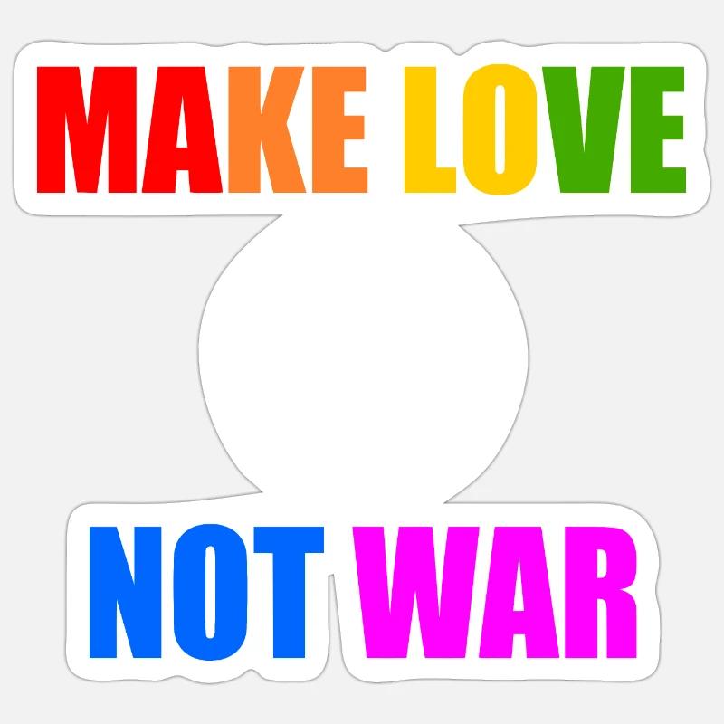 Make love not war Sticker taille S (10 x 10 cm)