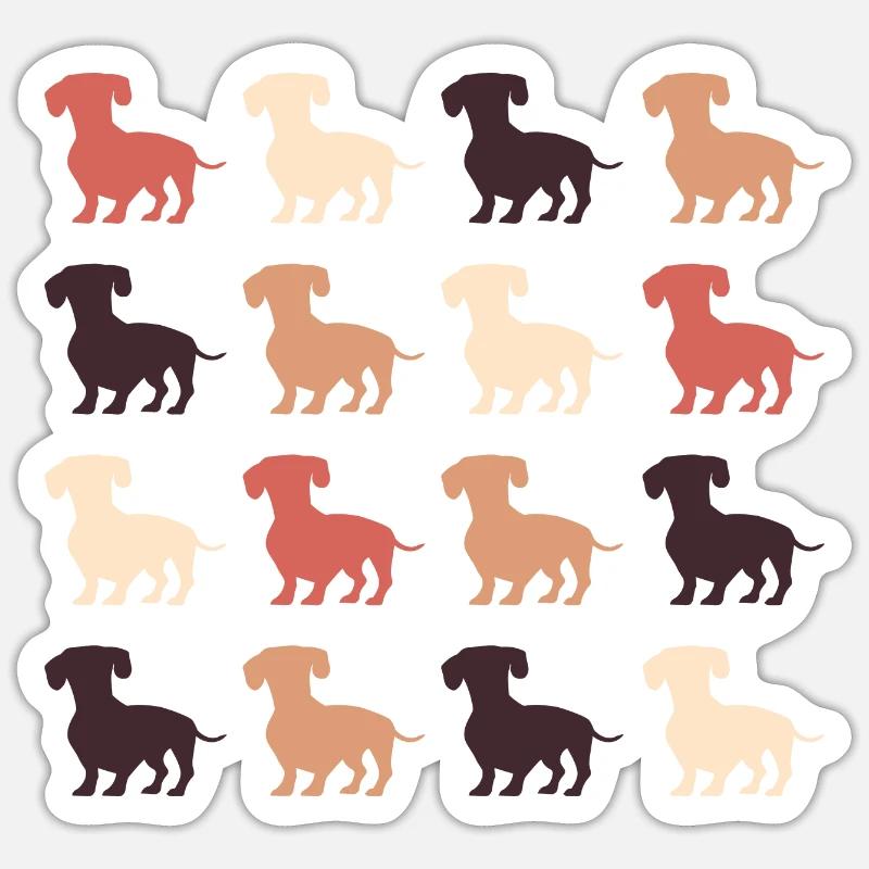 Dachshund - Sticker size S (10 x 10 cm) - white matte