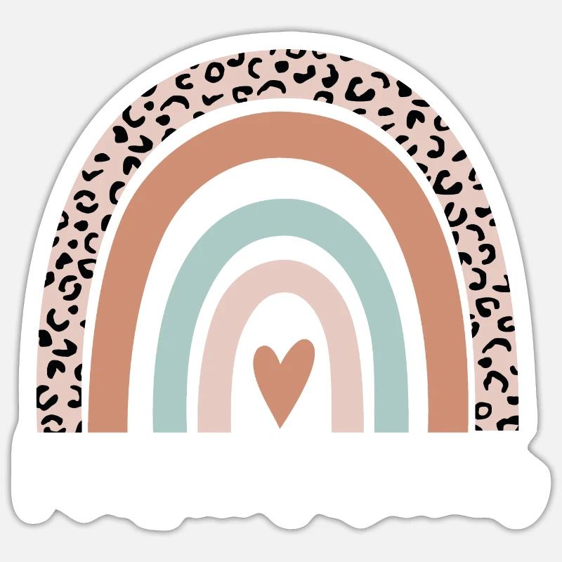 Mathematician Rainbow Leopard Funny Mathematician Sticker size S (10 x 10 cm)