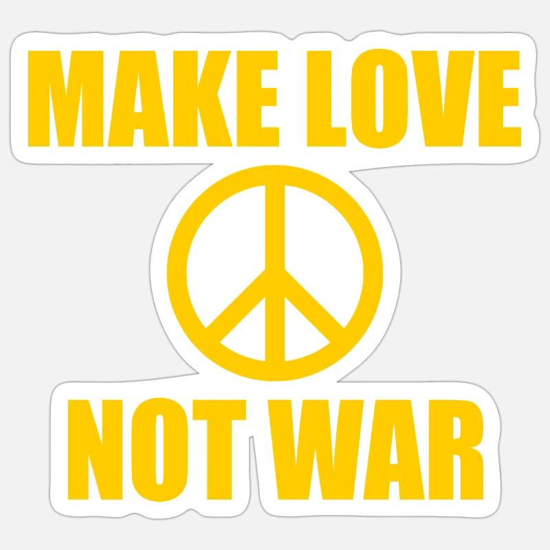 Make love not war - Sticker size S (10 x 10 cm) - white matte