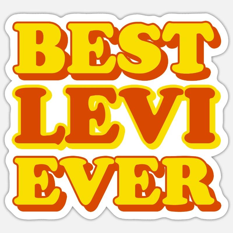 Funny gift with first name Levi Sticker size S (10 x 10 cm)