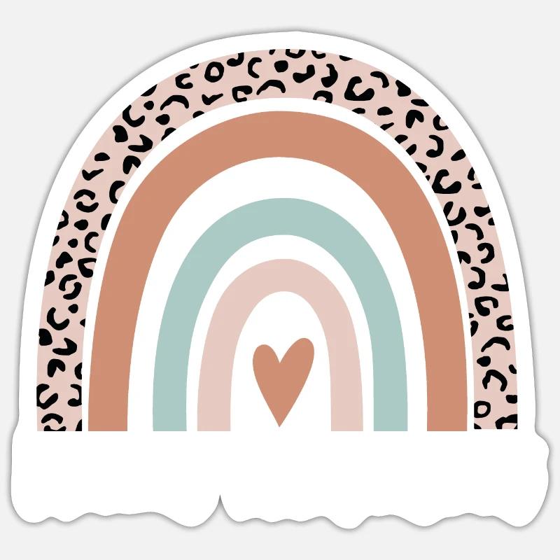 Schiffsarchitekt Regenbogen Leopard Lustig Naval Sticker Größe S (10 x 10 cm)