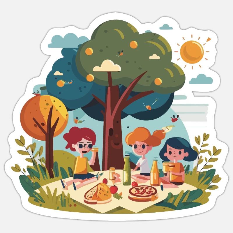 Die Picknick-Truppe Sticker Größe S (10 x 10 cm)