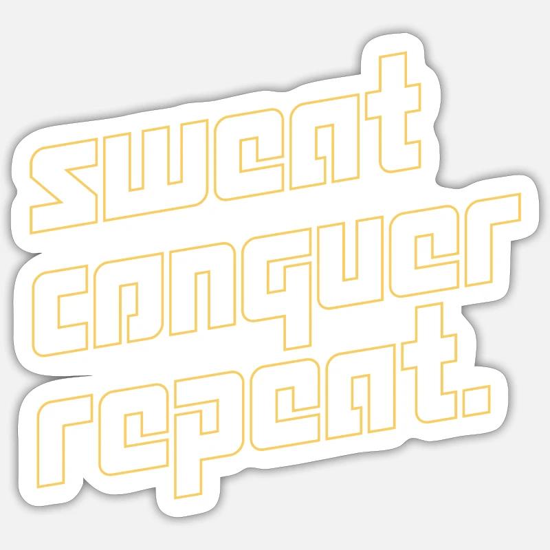 Mantra de motivation - Sticker taille S (10 x 10 cm) - blanc mat