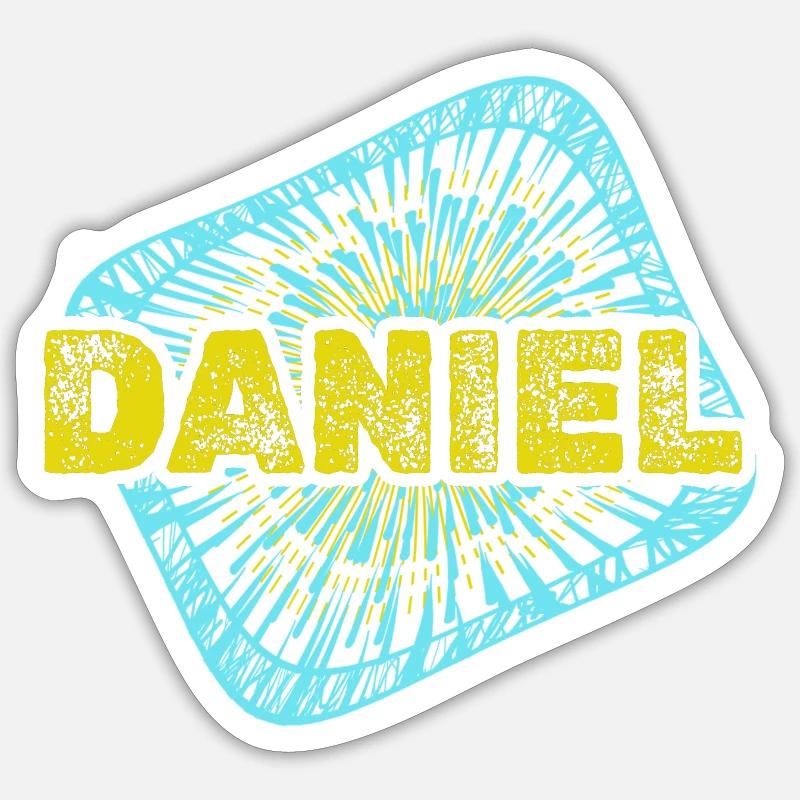 Daniel - Sticker taille S (10 x 10 cm) - blanc mat
