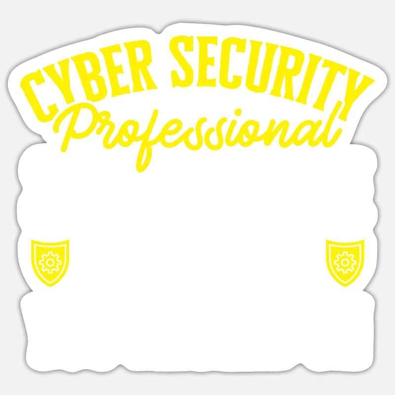 Cybersecurity Hackers IT Security - Sticker size S (10 x 10 cm) - white matte