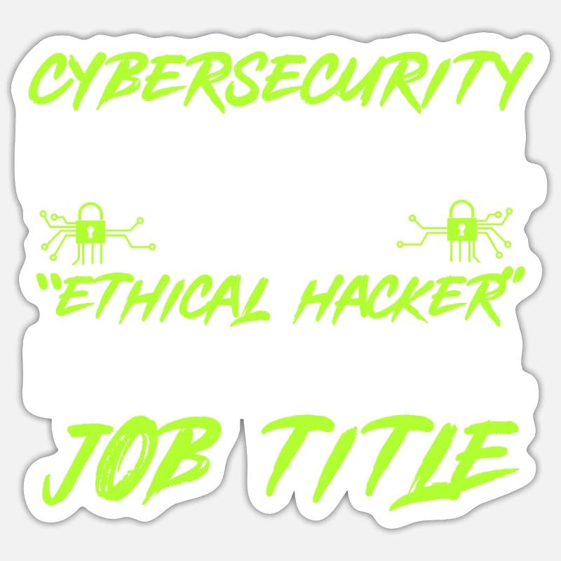 Cybersecurity Hackers IT Security - Sticker size S (10 x 10 cm) - white matte